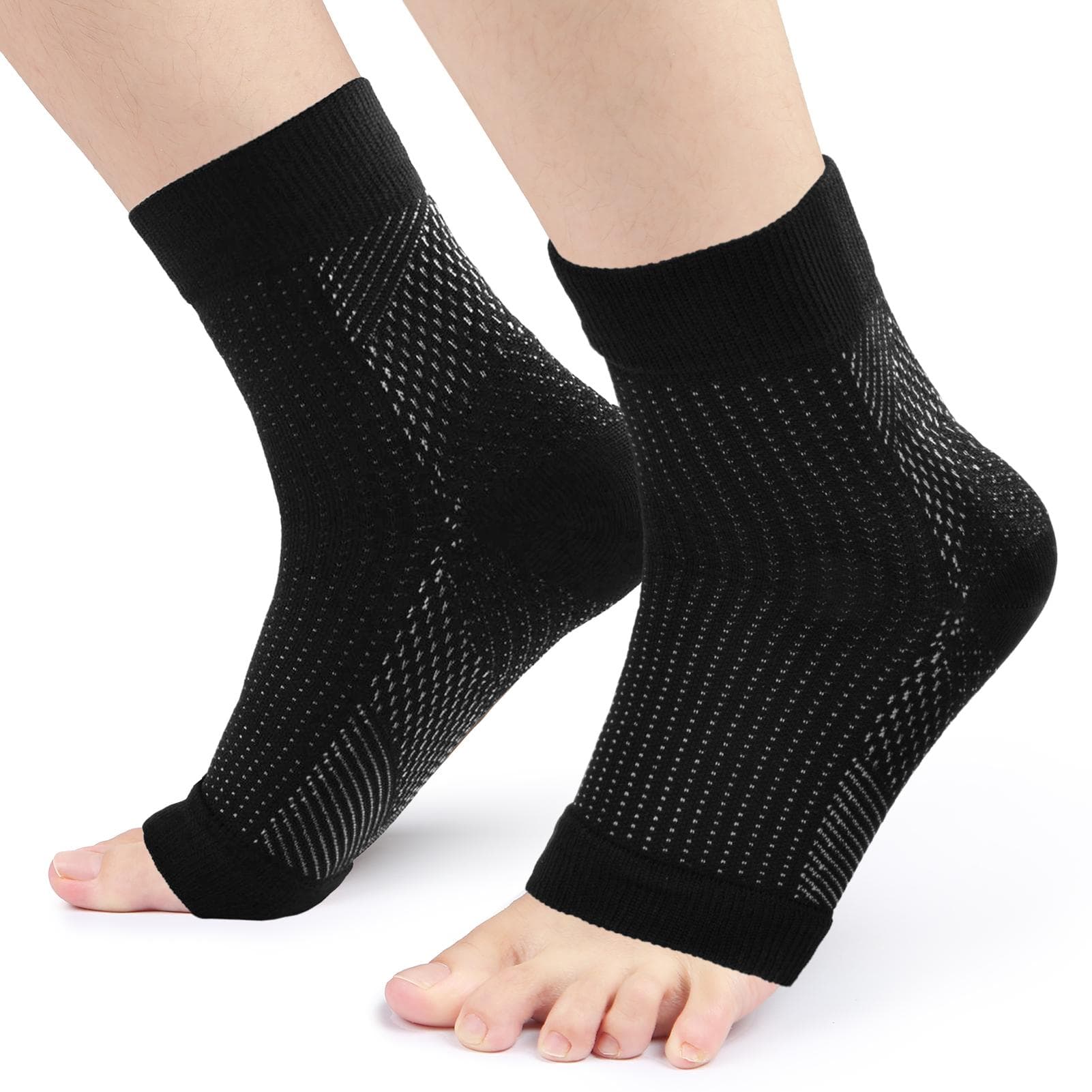 Toless Ankle Protective Sock High Elastic Pressure Support Stocking Ankle Brace Relief Support Socks L XL