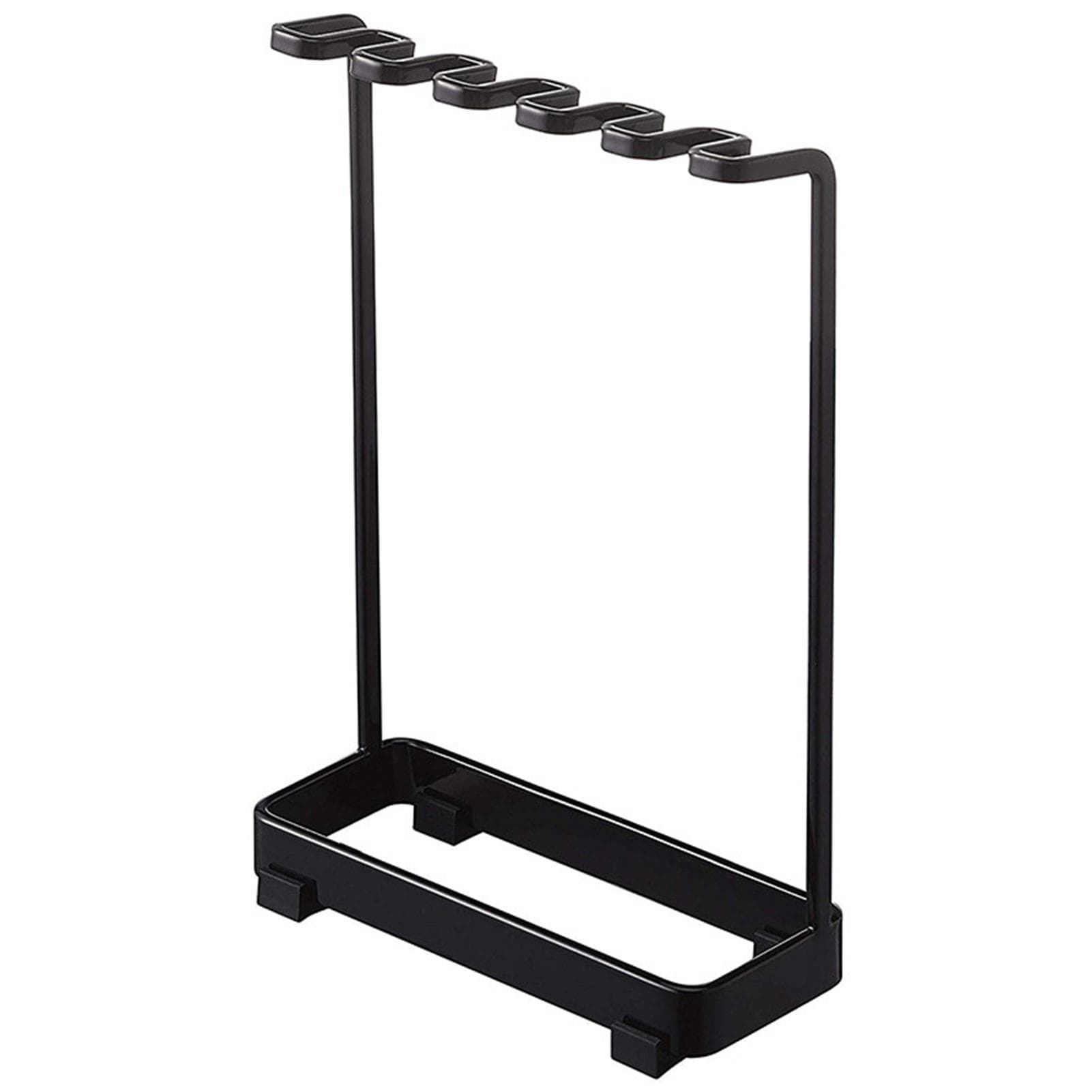 Toothbrush Holder Iron Waterproof Rust Protection Curved Toothbrush Rack for Bathroom Hotel black
