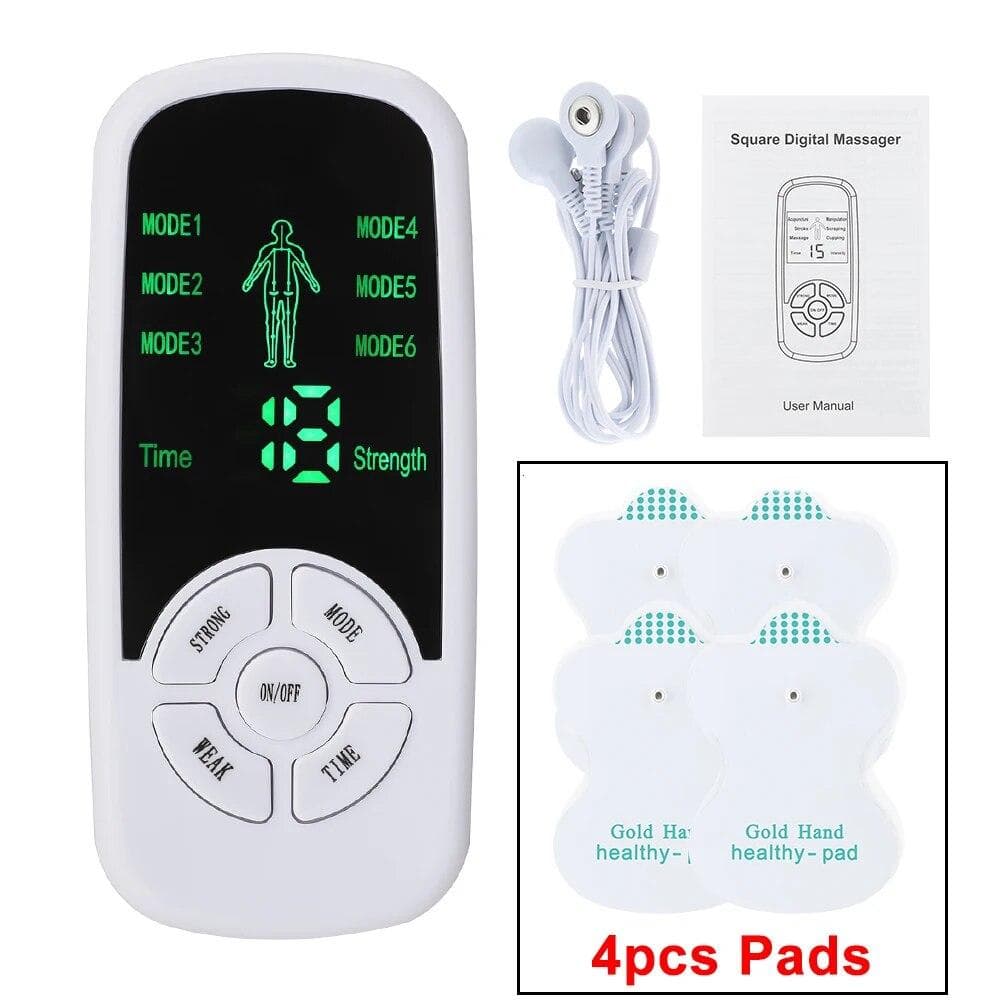 Electric Tens Muscle Stimulator Acupuncture Face Body Massager Digital Therapy Machine Pulse Pain Relief Fitness Health Care CN