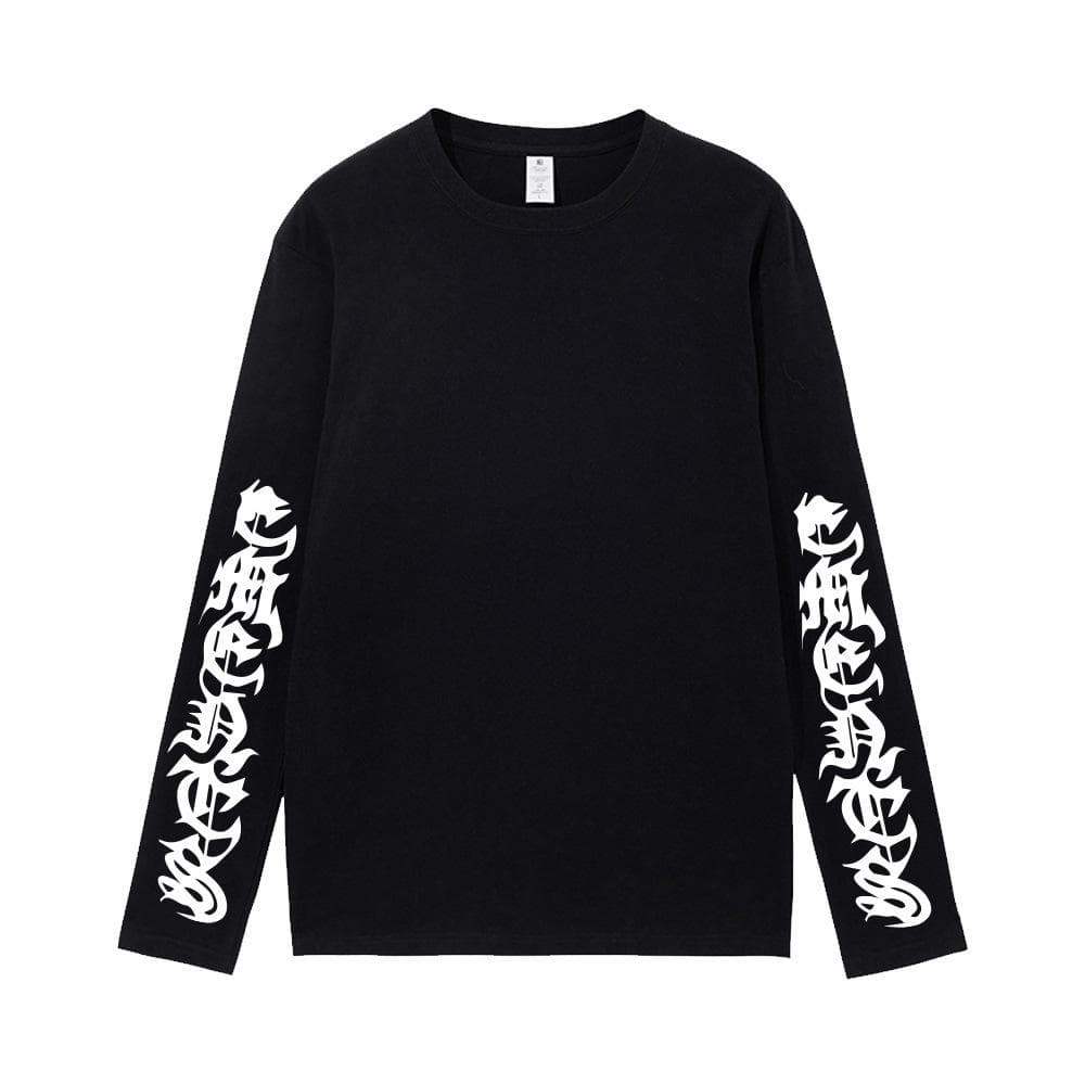 100% Cotton SUGA Long Sleeve Tee Printing Same Long-sleeved T Shirt Unisex Pullover Top XL