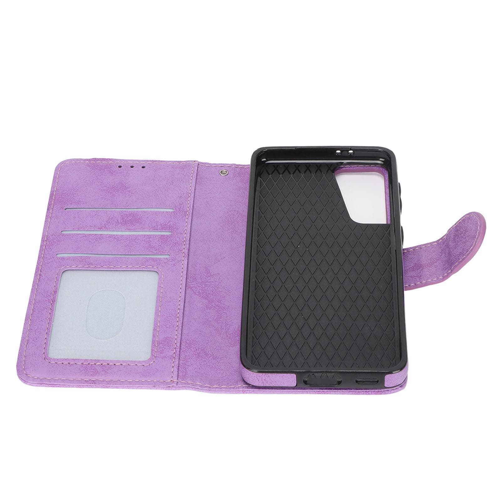 Phone Case Compatible for Samsung Galaxy S21 PU Leather Wallet Phone Case Magnetic Removable purple