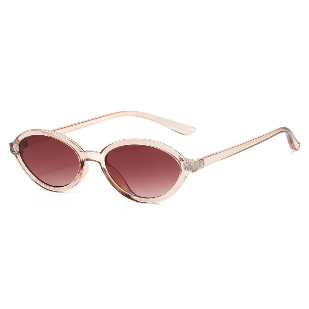 Luxury Retro Leopard Print Oval Women Sunglasses Small Frame Fashion Jelly Color UV400 Protection as picture