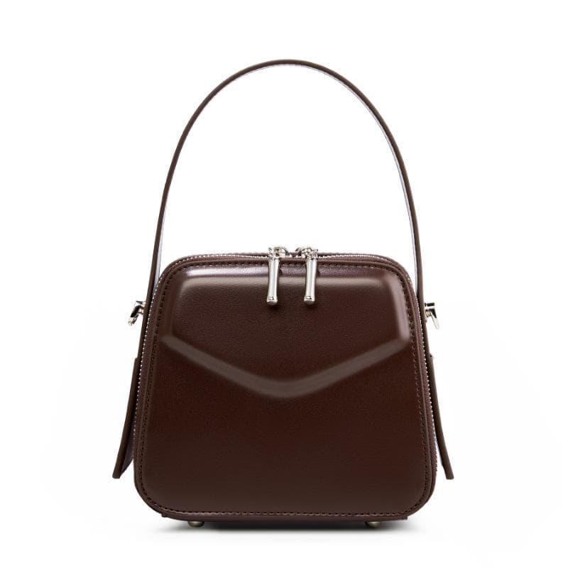 Spring and Summer Niche Design Hanging Ear Series Commuter Bag Carry-on Eaves Sheathed Female Bag Commuter Diagonal Bag 17*9.5*15 coffee