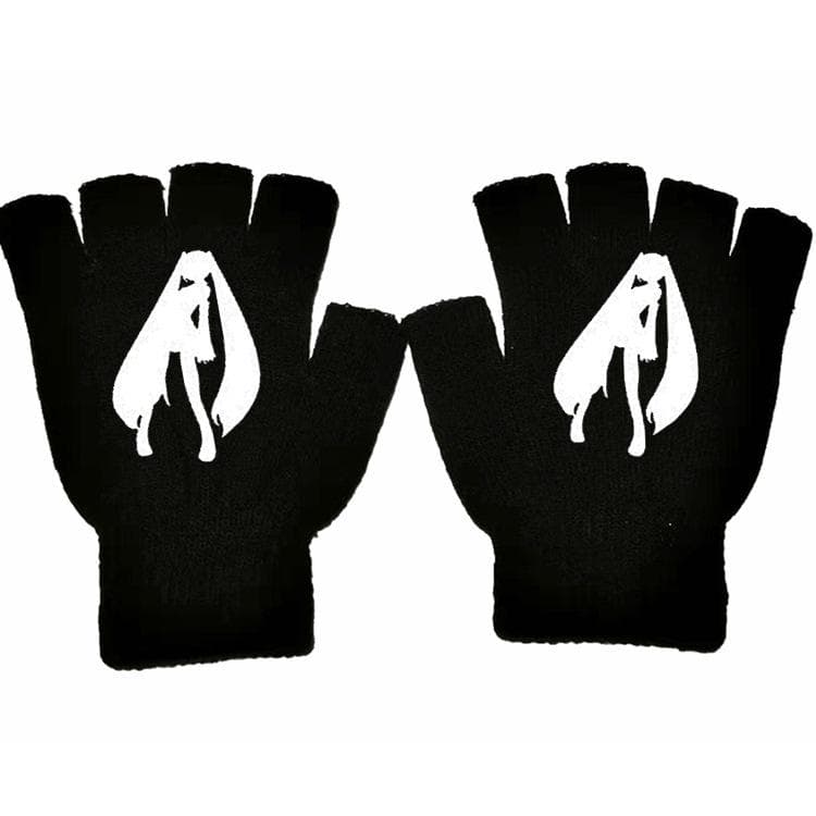 Naruto Sasuke Kakashi Anime Online Game Peripheral Half-finger Gloves Cotton Warm Autumn and Winter Students Yumi