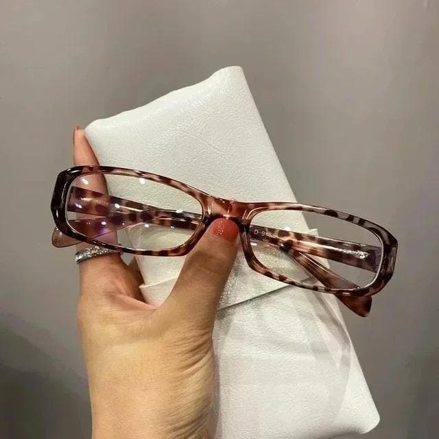 Girls Leopard Print Bow Myopia Glasses Women Fashion Vintage Cute Large Oval Frame Y2k Eyeglass Frames 1