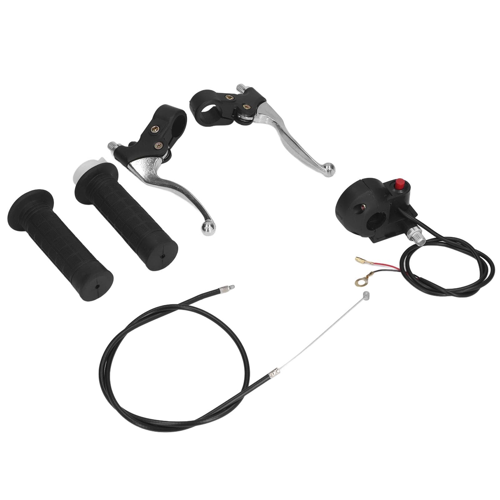 22mm Handle Grips Kill On Off Switch Throttle Brake Levers Kit for Dirt Mini Pocket Bike