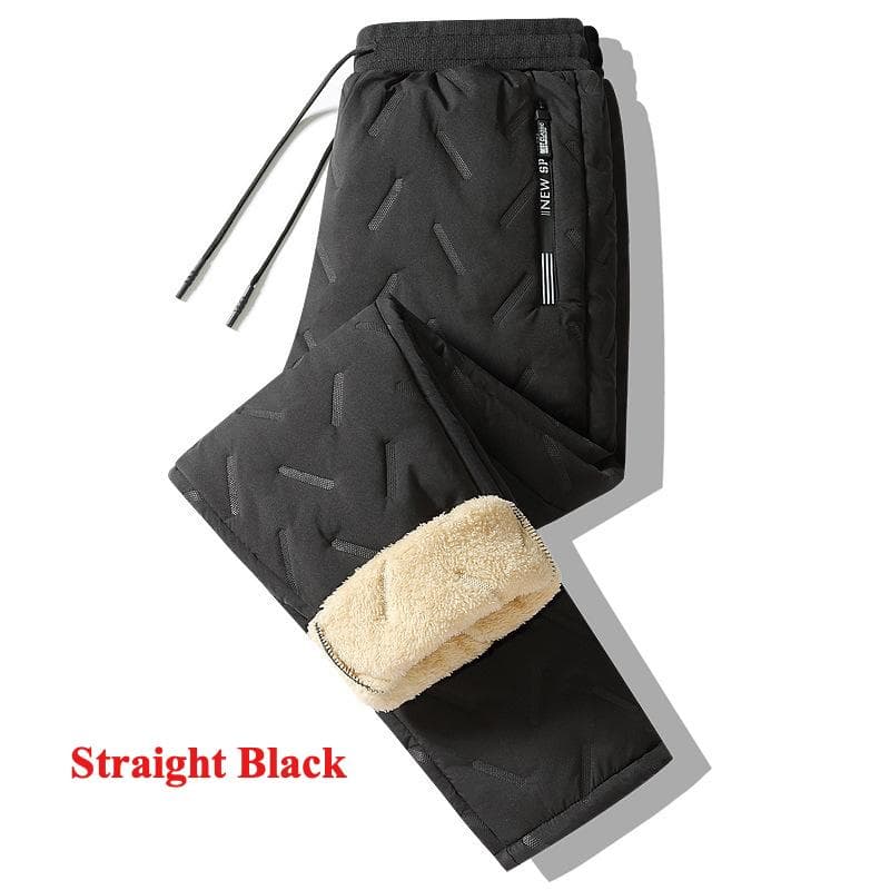 Men's Winter Fleece Lined Joggers Thermal Trousers Outdoor Athletic Running Sweatpants Warm Pants Casual Thickened Breathable Pants for Male L