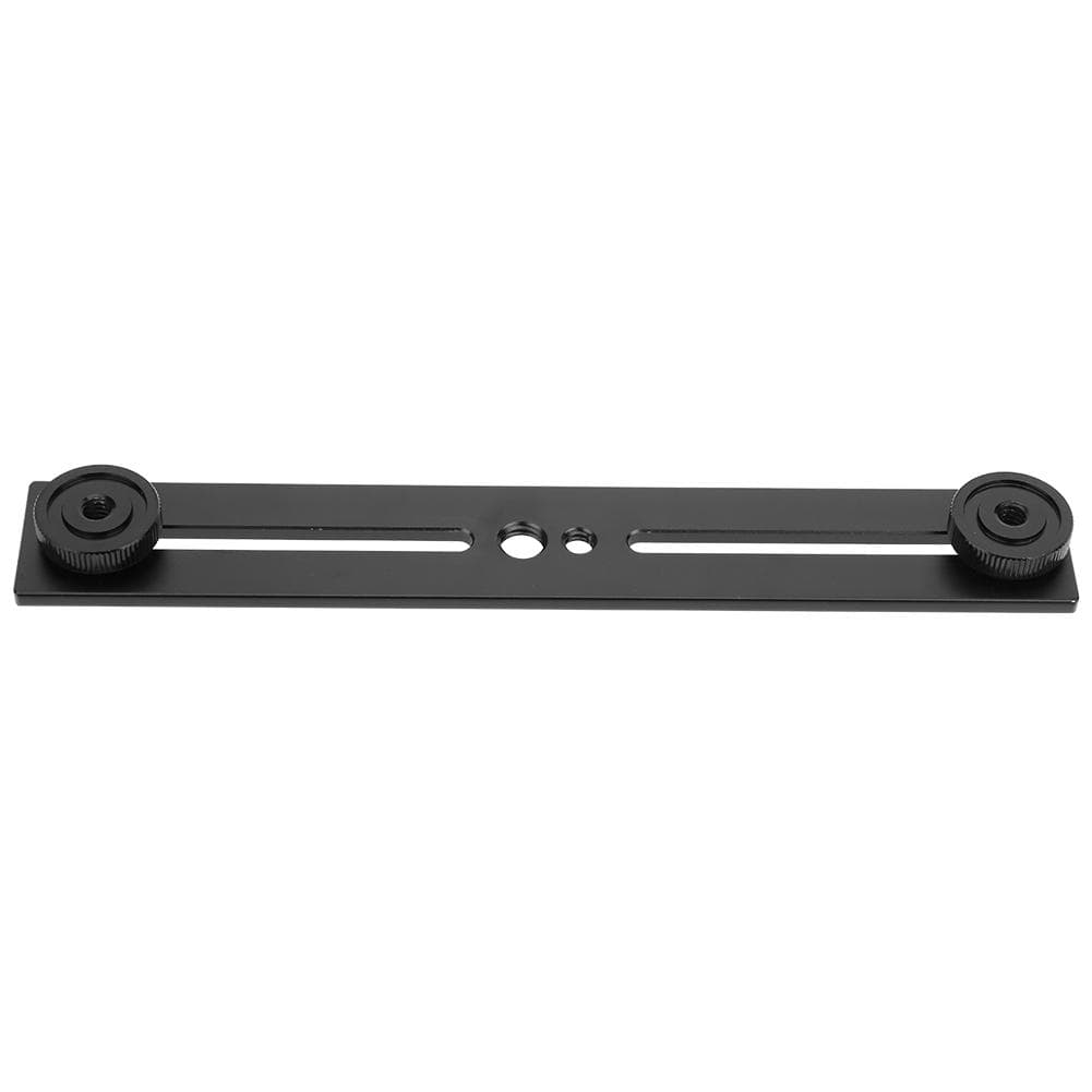 Portable Dual Head Flash Bracket Holder for 1/4 Screws Tripod Light Stand Camera