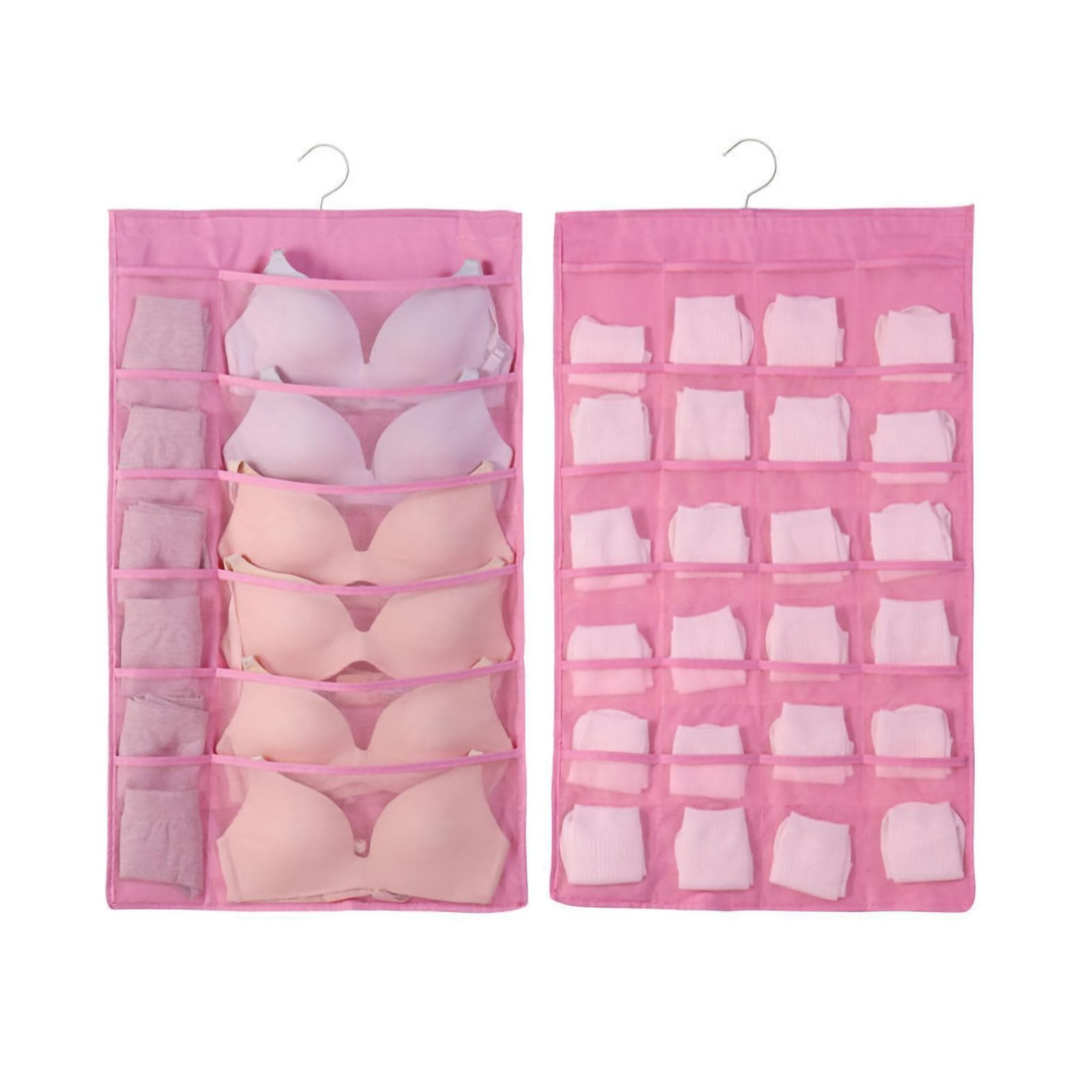 Hanging Bra Organizer Oxford Fabric Double Sides Breathable Large Capacity Underwear Storage