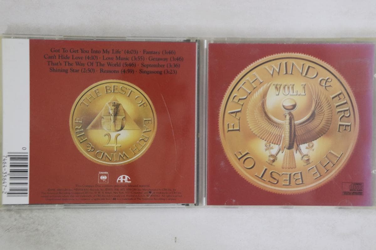 CD EARTH WIND & FIRE - Best Of Earth, Wind & Fire Vol. I CK35647 COLUMBIA US Soul/Funk Used
