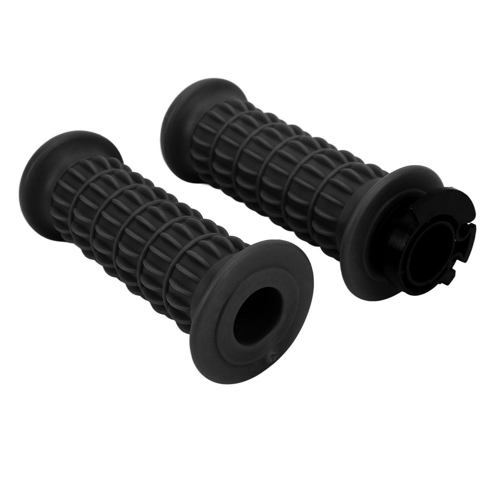 1 Pair 22mm Motorcycle Handlebar Universal Soft Grip Throttle Handle Fit for Scooter GY6 50cc 80cc black