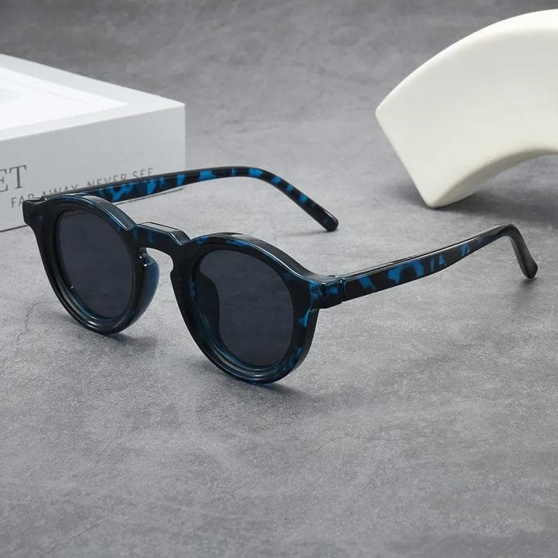 New Retro Round Small Frame Sunglasses Personalized High-end UV Resistant Fashion Trend for Men and Women