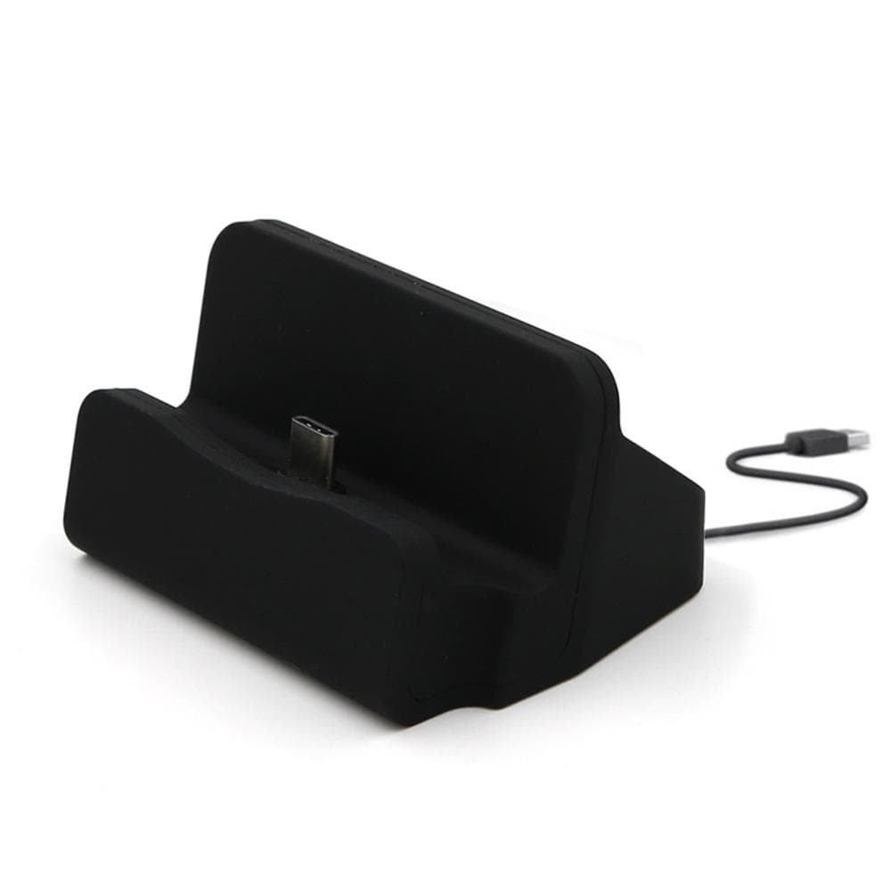 Phone Dock Charging Stand Base Cradle USB Cable Holder Compatible with Type C for Type C black