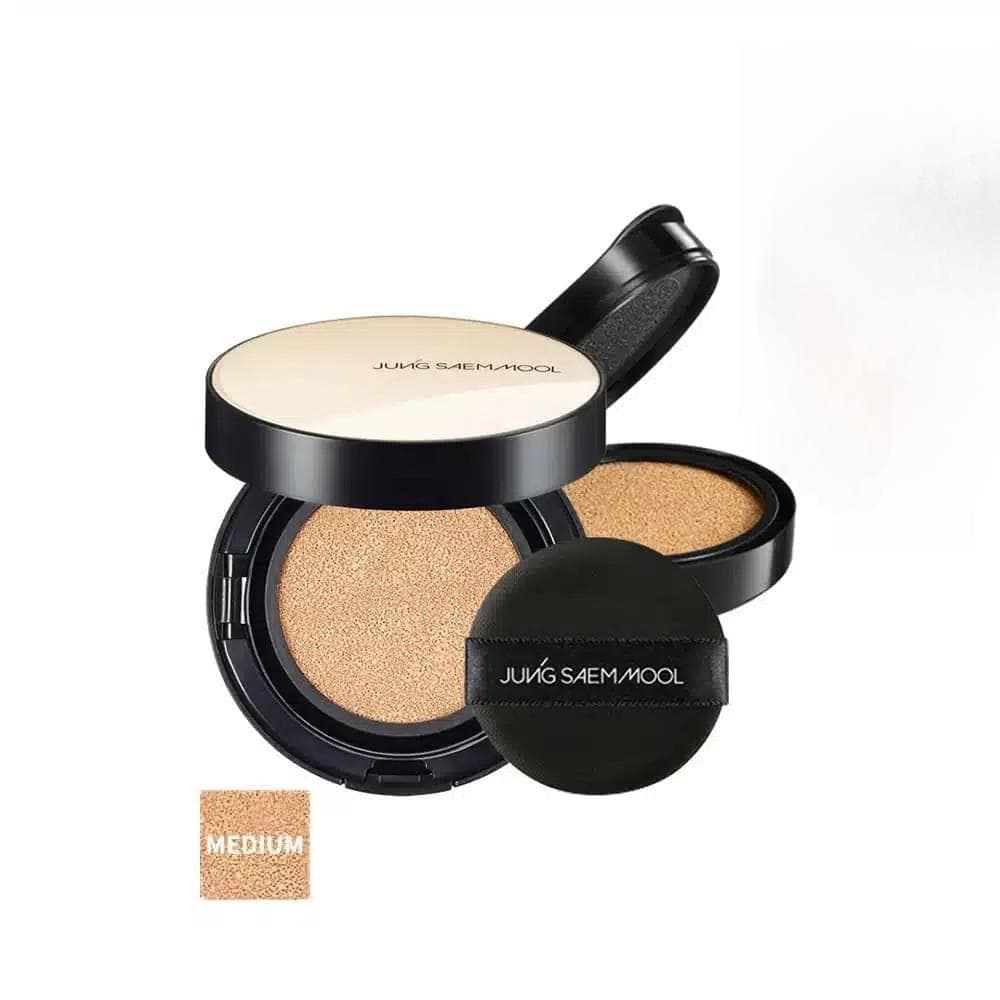 JUNGSAEMMOOL Essential Skin Nuder Cushion 14g+14g (Refil) 7 Colors,Skin-friendly coating powders that enable long-lasting coverage Medium