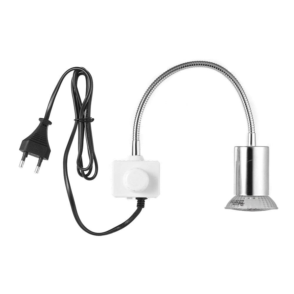 Decdeal 25W Halogen Heat Lamp UVA UVB Basking Lamp Heater Light Bulb for Reptiles Lizard Turtle EU Plug silver