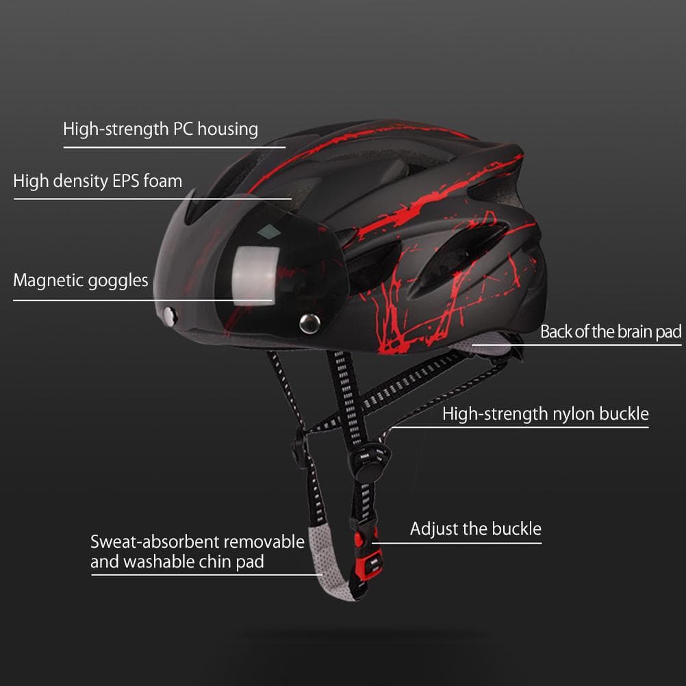 Helmet Cycling Helmet for Adult Men Women Protective Helmet with Magnetic Visor