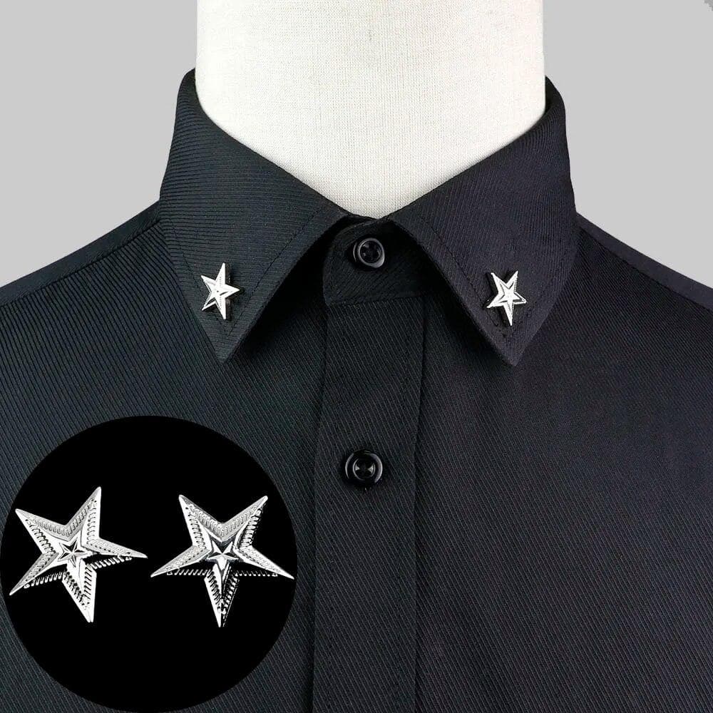 1 Pair Fashion Brooches Accessories Men and Women Shirt Sweater Collar Jewelry
