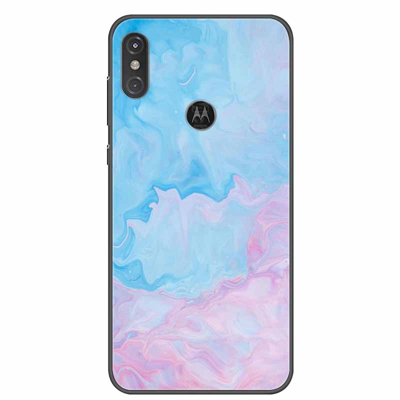 For Moto One Vision Case Luxury Silicone TPU Soft Cover Phone Case For Motorola Moto One Action Macro Shockproof Marble Coque Moto One