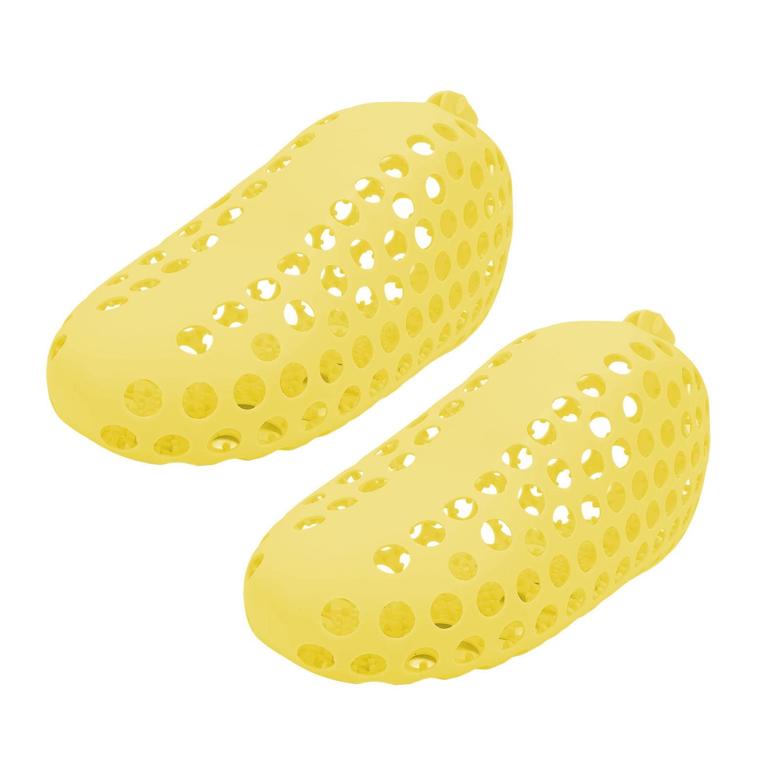 1 Pair Shoe Washing Bag Silicone 360 Degree Cleaning Shoe Laundry Bag Shoes Washing Machine Bag for yellow