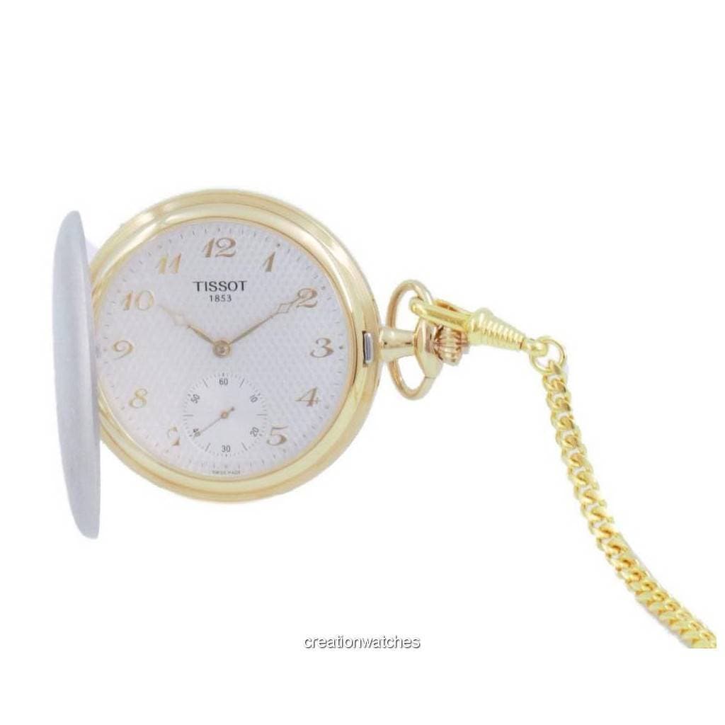 Tissot T-Pocket Savonnettes Quartz T83.9.459.32 T83945932 Pocket Watch white