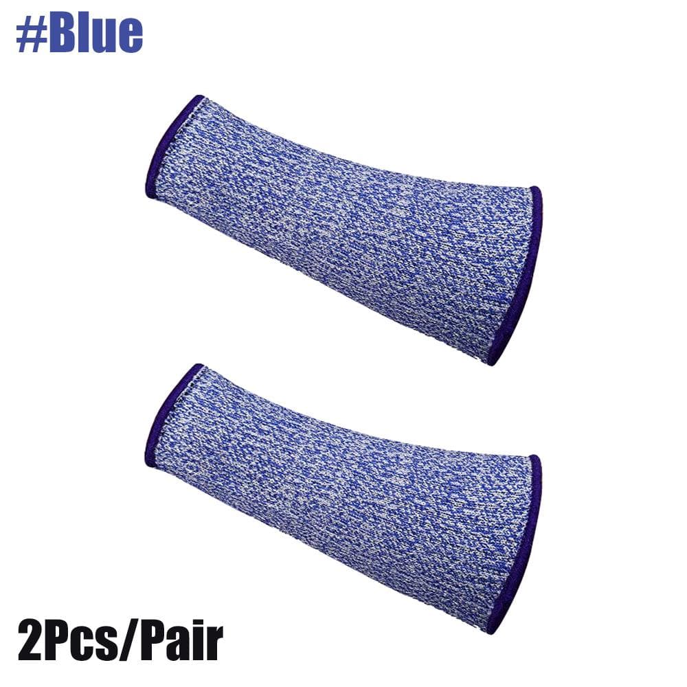Arm Protection Sleeves, Cut Resistant Sleeves Level 5 Protection, Slash Resistant Anti Abrasion Safety Arm Guards S blue