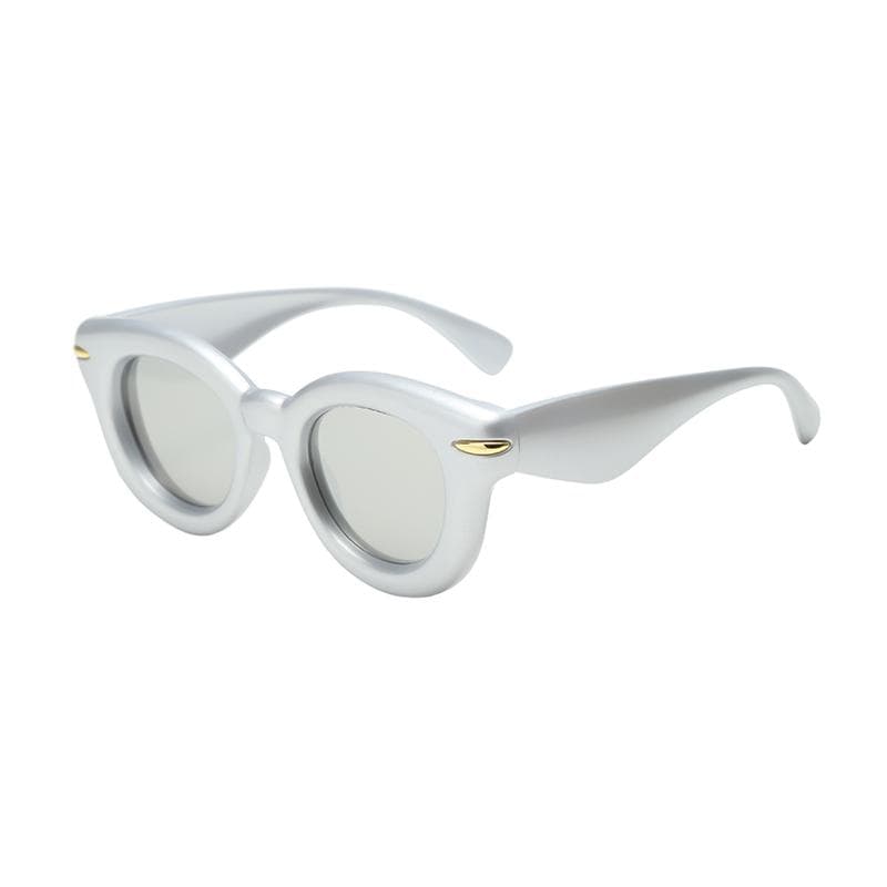 Thick Frame Sunglasses Bubble Exaggerated Round Sunglasses New Trendy Personality Meter Nail Sunglasses 7783