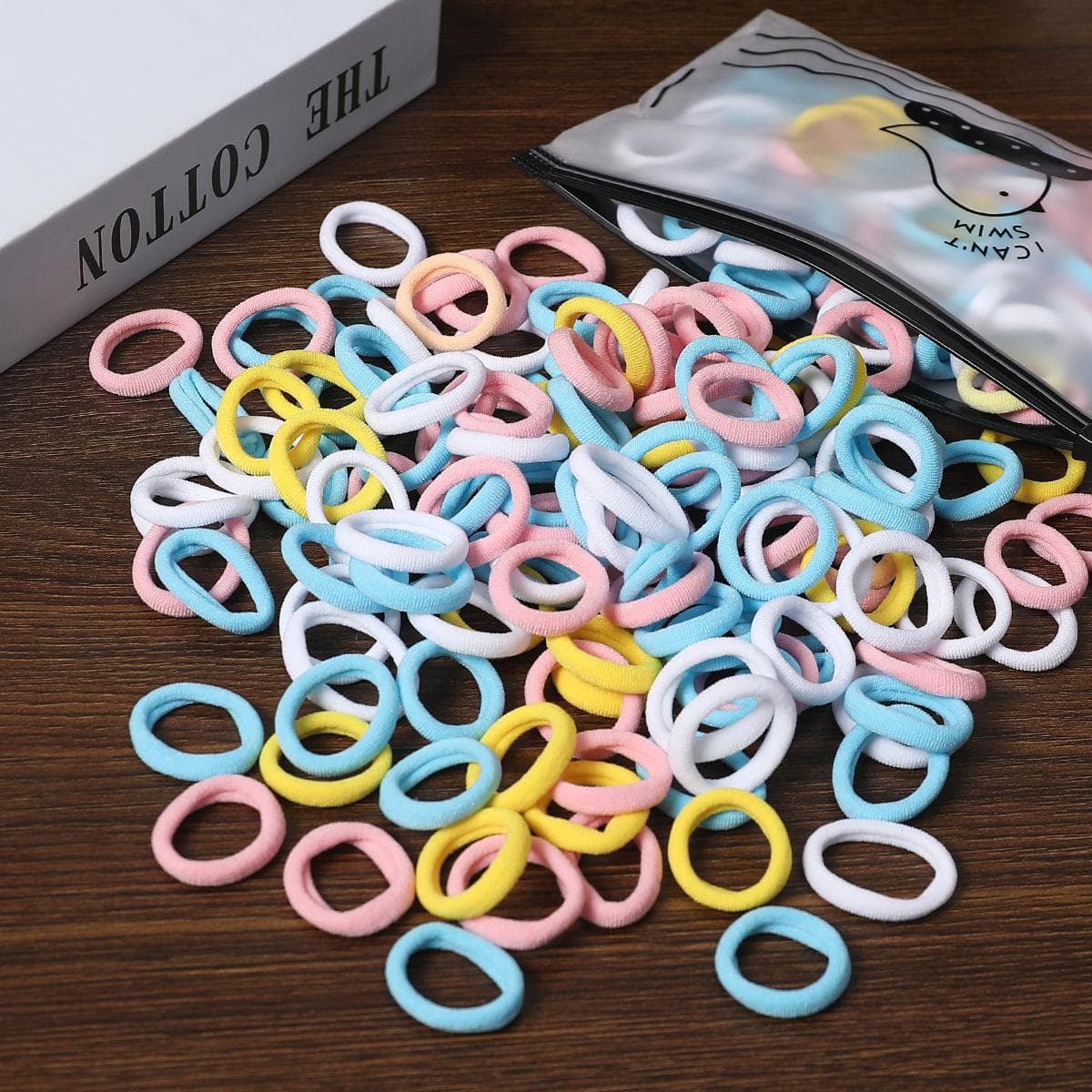 100pcs Kids Elastic Hair Bands Girls Gum Scrunchie Rubber Band for Children Nylon Hair Ties Headband Baby Hair Accessories