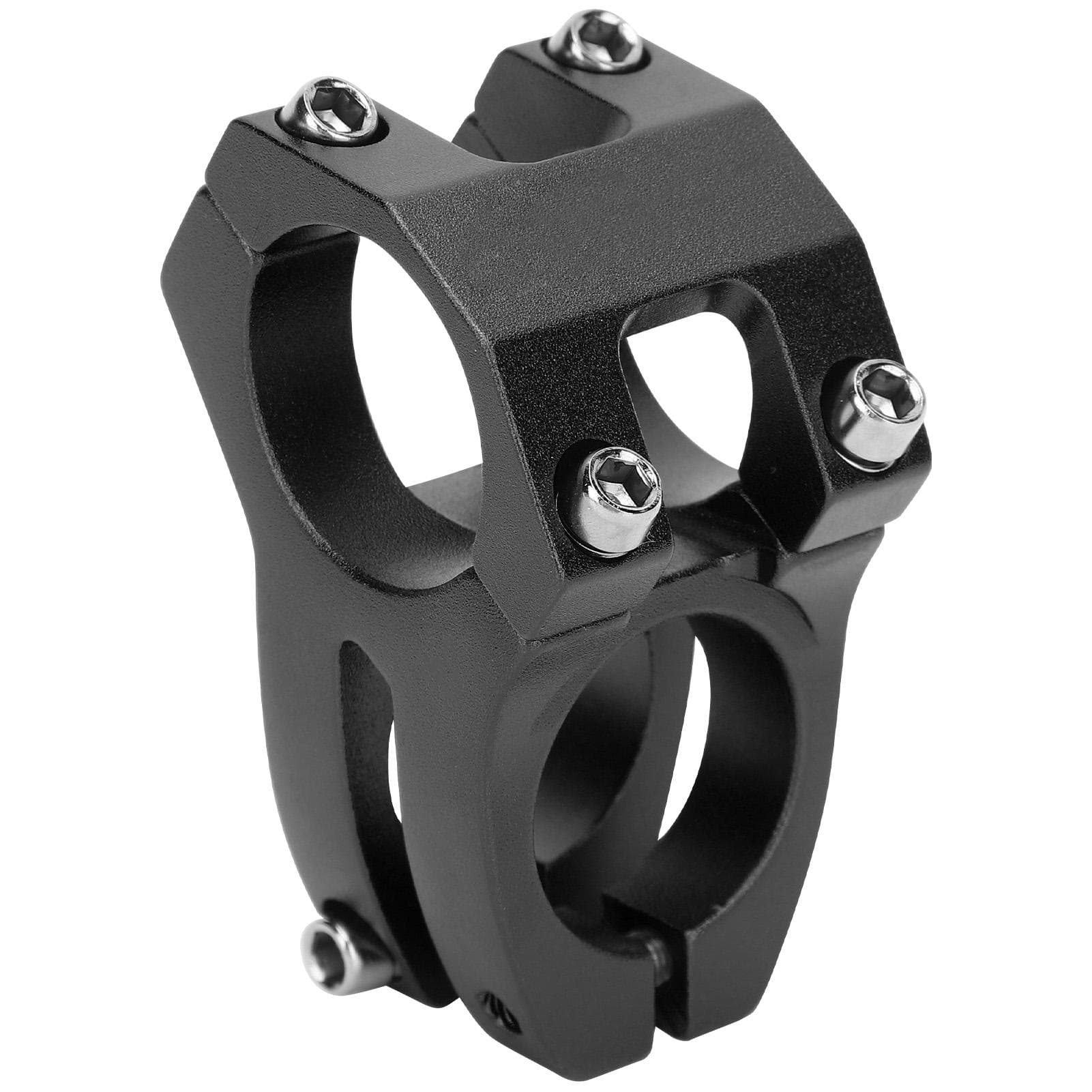LUNJE Mountain Bike Stem Bicycle Short Handlebar Aluminum Alloy Hollow Stem 31.8x35mmBlack