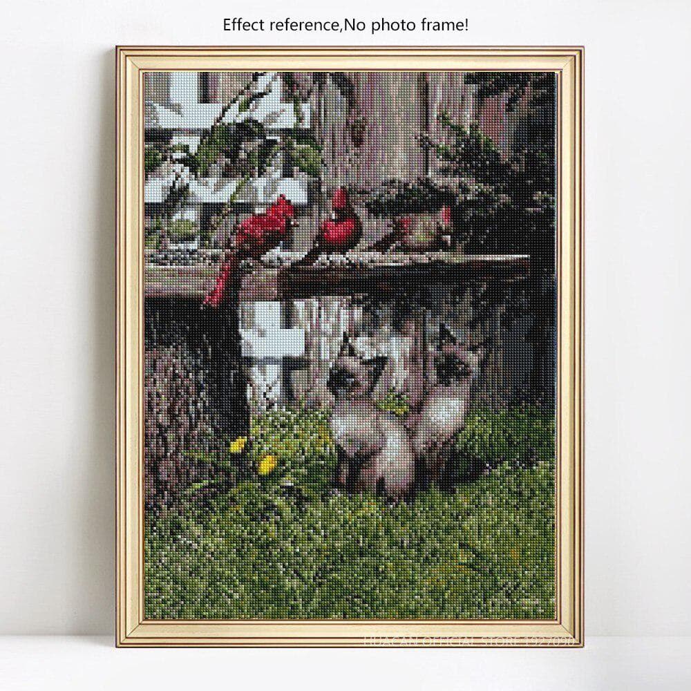 5D Diamond Painting Full Display Bird Diamond Embroidery Full Round Cross Stitch 20X30CM