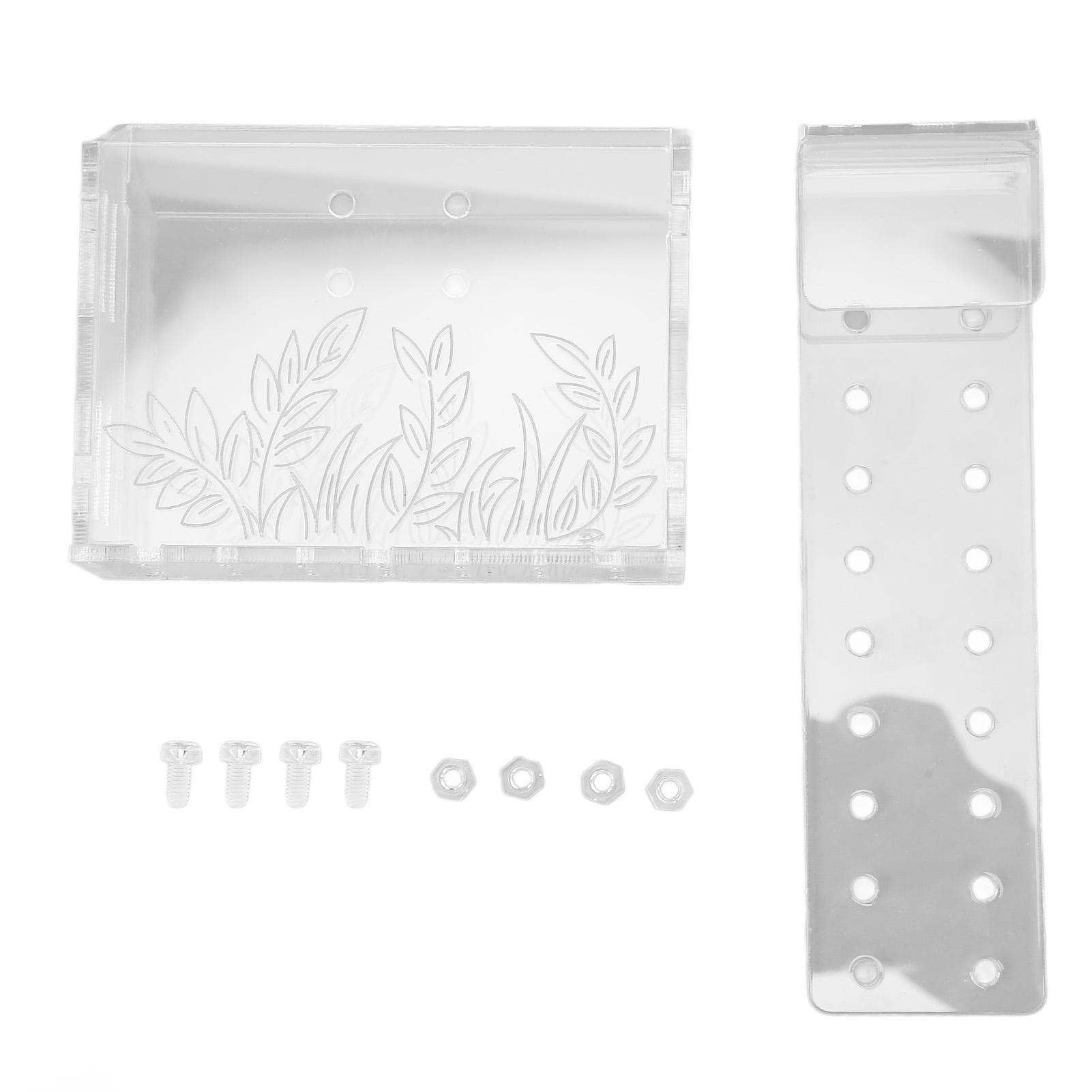 Aquarium Aquatic Planter Transparent Acrylic Fish Tank Hanging Water Plants Planter with Hook and Large Hook