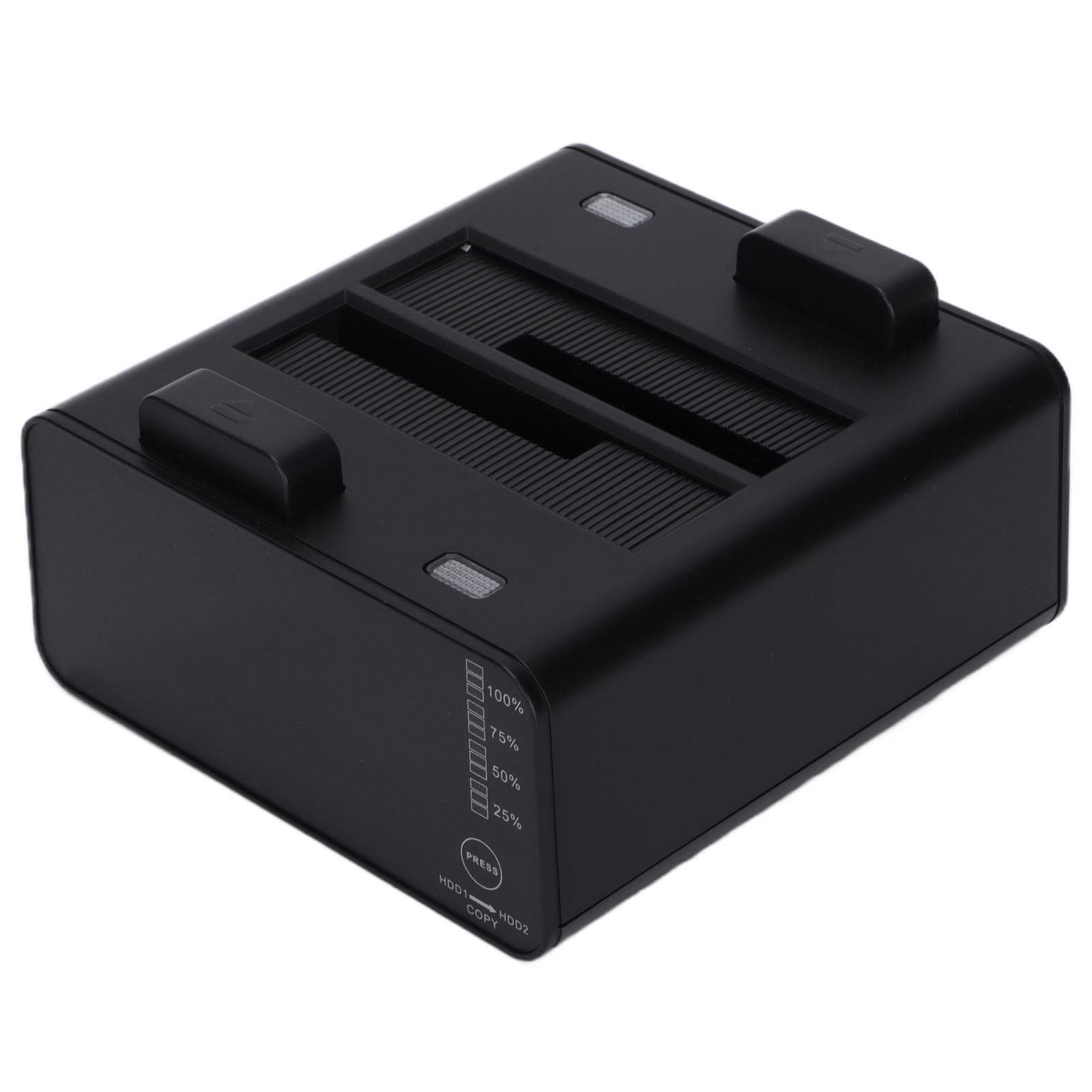 Hard Drive Enclosure Dual Bay 5Gbps USB3.0 Heat Dissipation Safe Hot Swap Hard Drive Docking US Plug