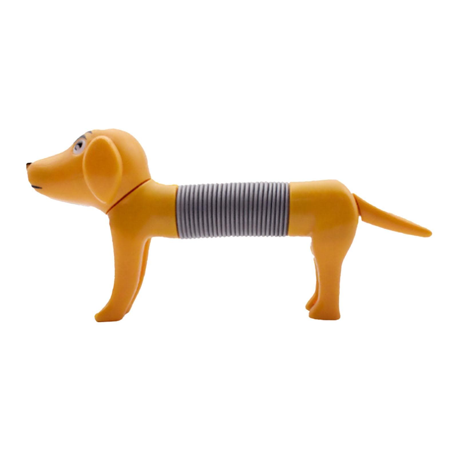 Dog Pop Tubes for Kids Stress Relief Shape Changing Fine Motor Skills Autism Sensory Dog Toys Gray grey