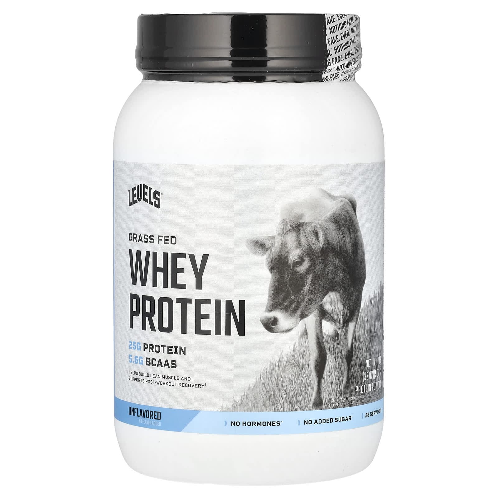 Levels, Grass-Fed Whey Protein Powder, Unflavored, 2 lb (907 g)