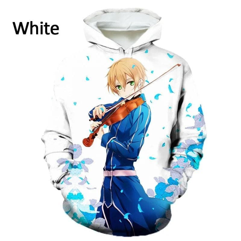 New Unisex Long Sleeve Fashion Hoodie Anime Sword Art Online 3D Printing Hoodie Casual Sweatshirt Pullover 4XL