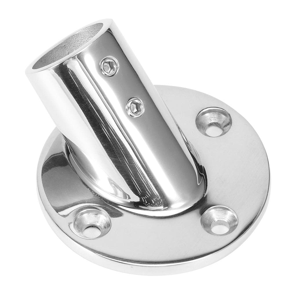 45 Degree Round Tube Base Hand Rail Railing Fitting 316 Stainless Steel Marine Boat