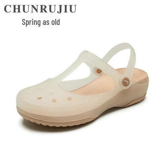 Mary Jane Women's Non-Slip Beach and Nurse Shoes - EVA Sole & TPU Upper, Eco-Friendly Jelly Sandals 40 is one size larger