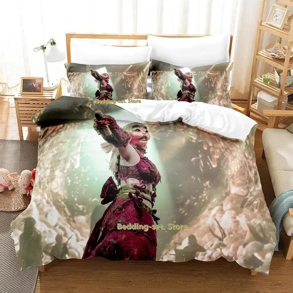 New Hip Hop Melanie Martinez Portals Bedding Set Cartoon Anime three-piece set Adult Kid Bedroom Duvetcover Sets 3D Kawaii Girls 70x133cm 2pcs