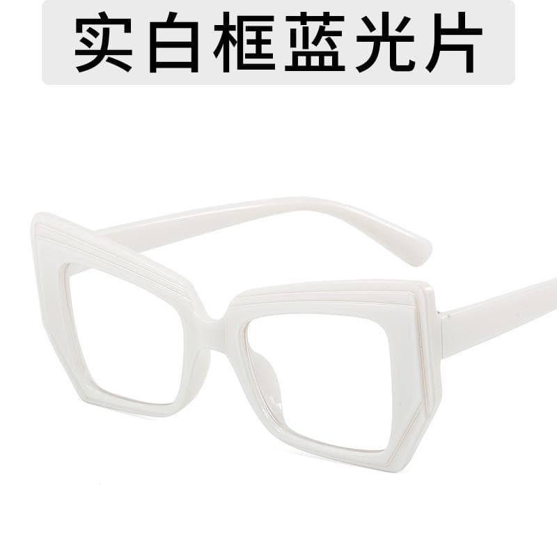 Trendy Cat Eye Anti Blue Light Glasses Women Vintage Luxury Polygonal Design Fashion Eyewear Square Frame