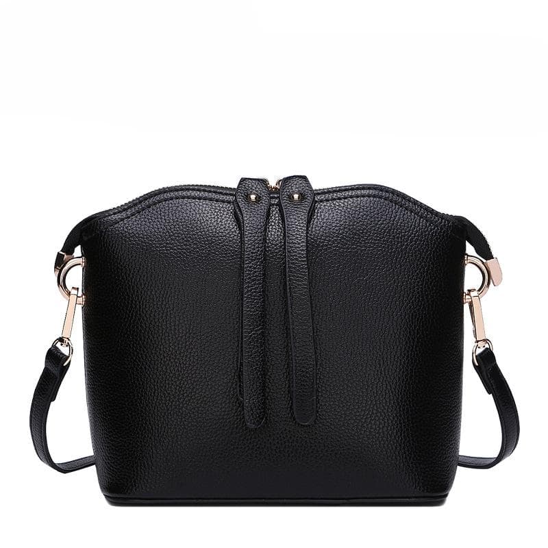 Korean Version Fashionable Leather Shell Bag for Women, Casual Single-shoulder Crossbody Small Bag black