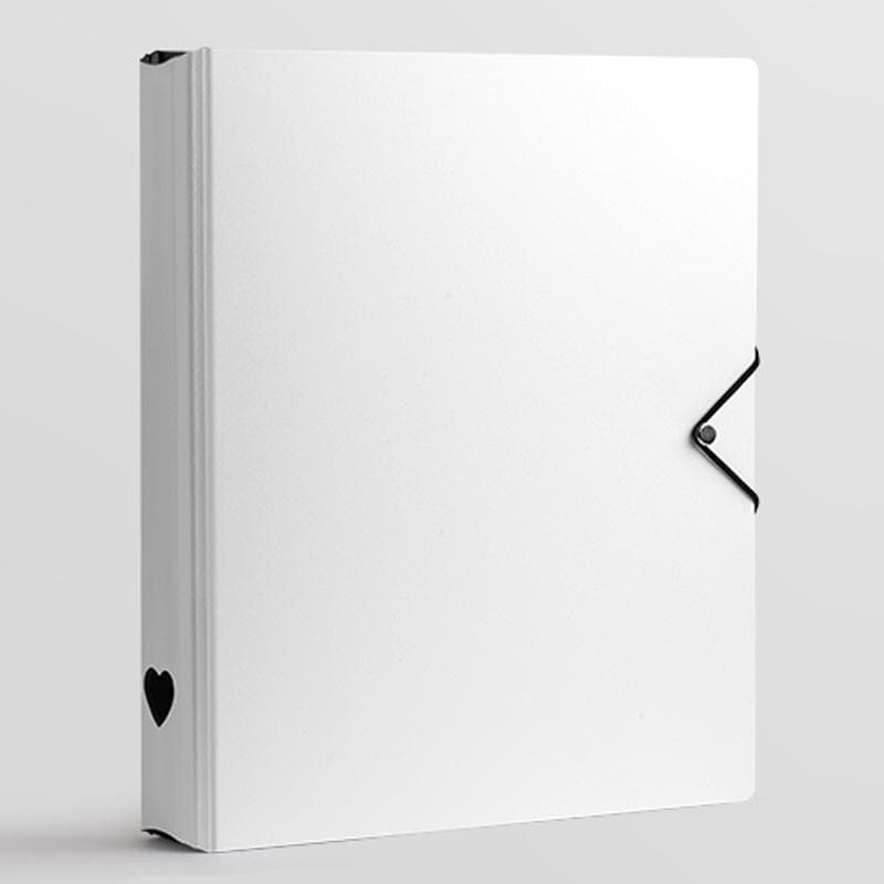 A4/A5 Photocard Binder D Ring Large 4/9Grid Collect Book with Bandage Tie 3inch Photo Album Korean Kpop Card Holder A5 white