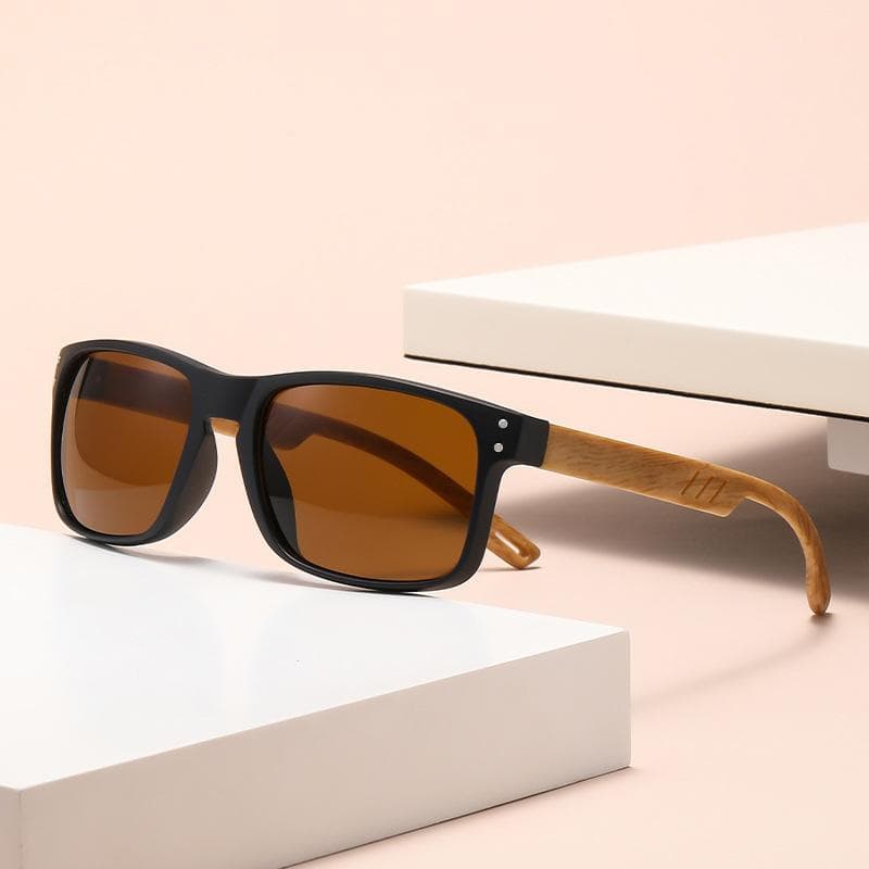 1PCS Designer Wood Sunglasses UV400 Mirror Lenses Unisex Rectangle Eyewear Fashion Sun Glasses