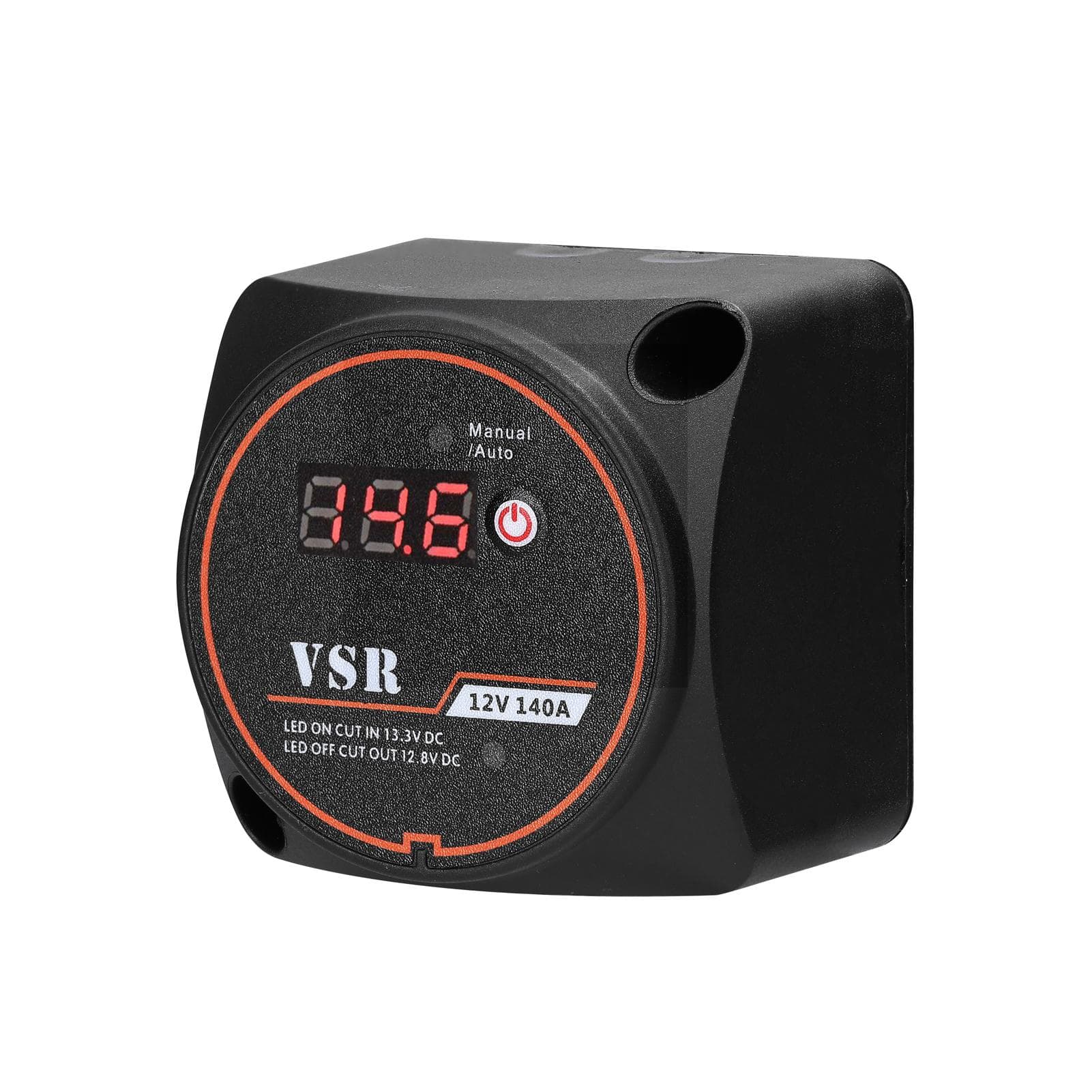 12 V 140A Dual Battery Isolator Battery Isolation Controller Manual/Auto Modes VSR-Voltage black