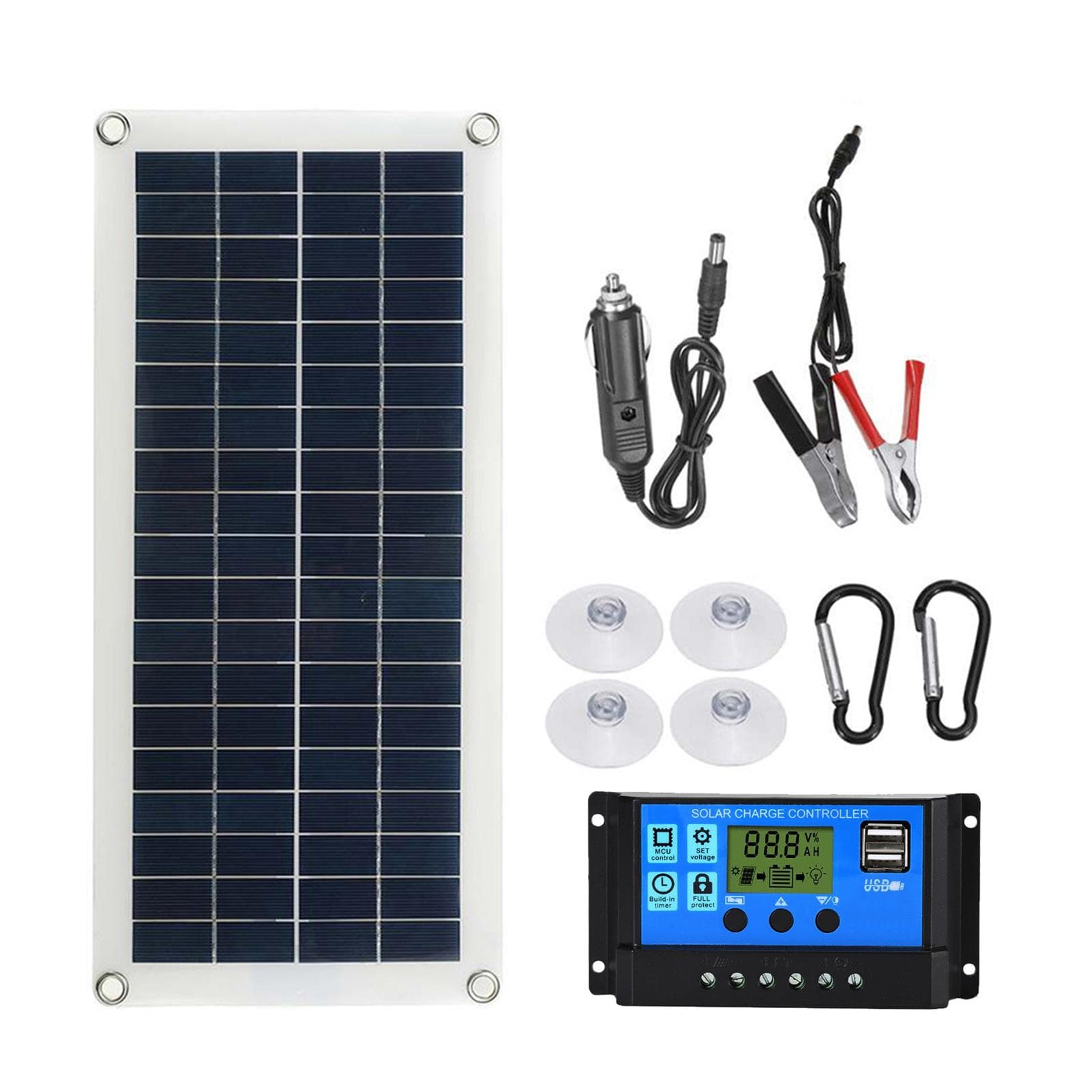Portable 300W Solar Flexible Panel Kit Switch USB Charging Interface Solar Board With Standard Kit&Controller 20A multicolour