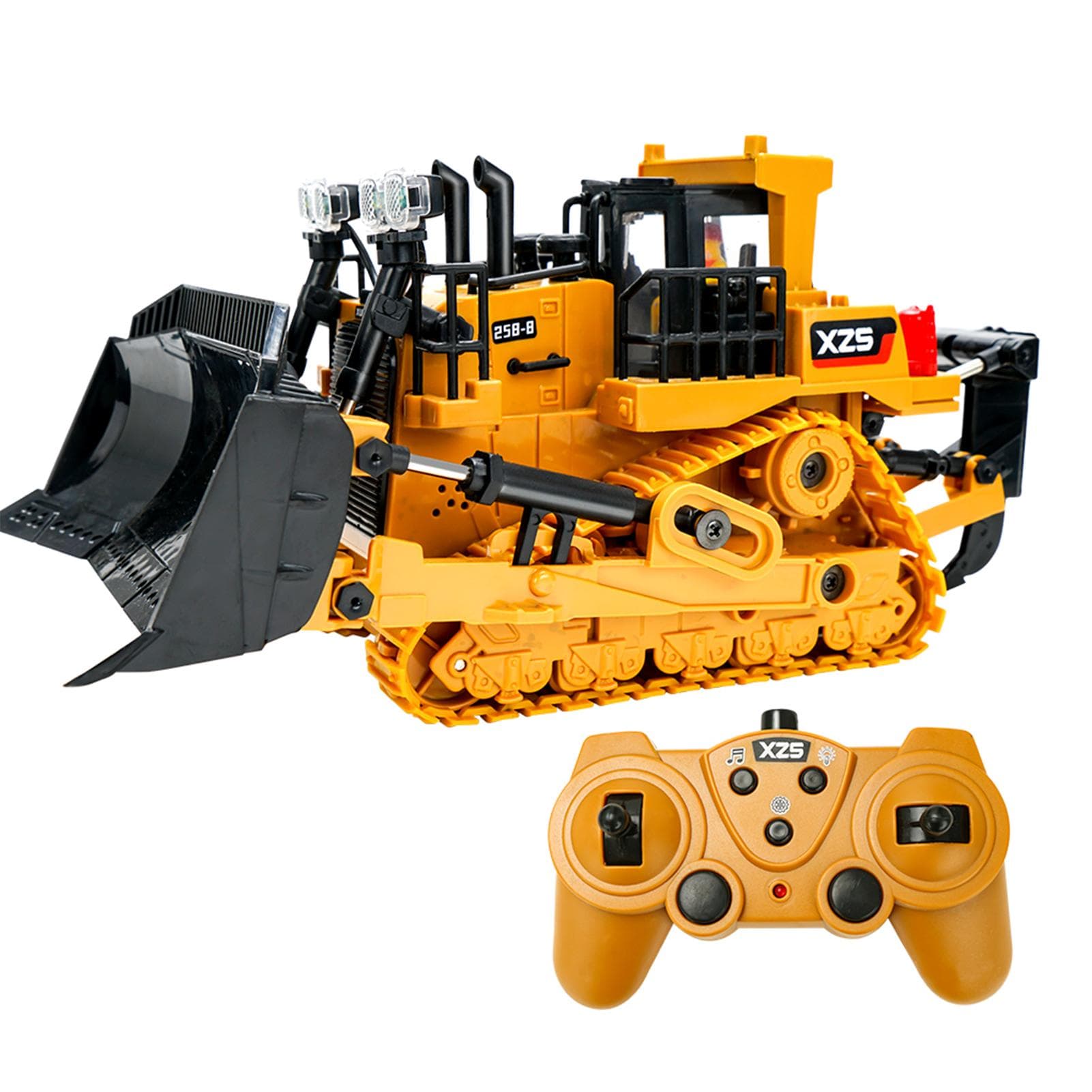 1:24 2.4G 9CH RC Bulldozer RC Tractor Truck Construction Engineering Vehicles with One Key plastic bucket