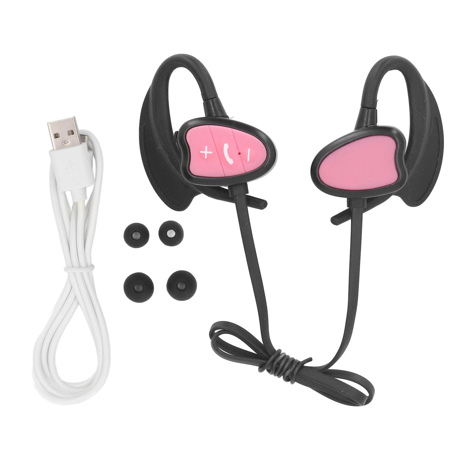 Swimming Headphones IPX8 Water Resistant Bluetooth 5.4 Noise Reduction Wireless Underwater pink