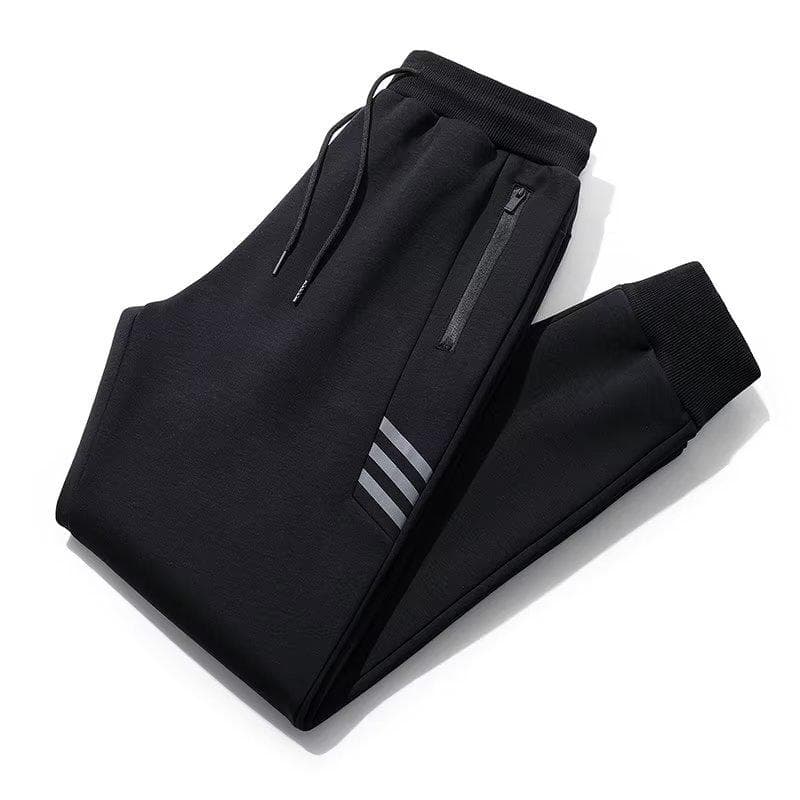Men's Cuffed Sports Pants with Pockets, Zipper, and Anti-Theft Features - Casual Sweatpants for Cross-Border Delivery 3XL