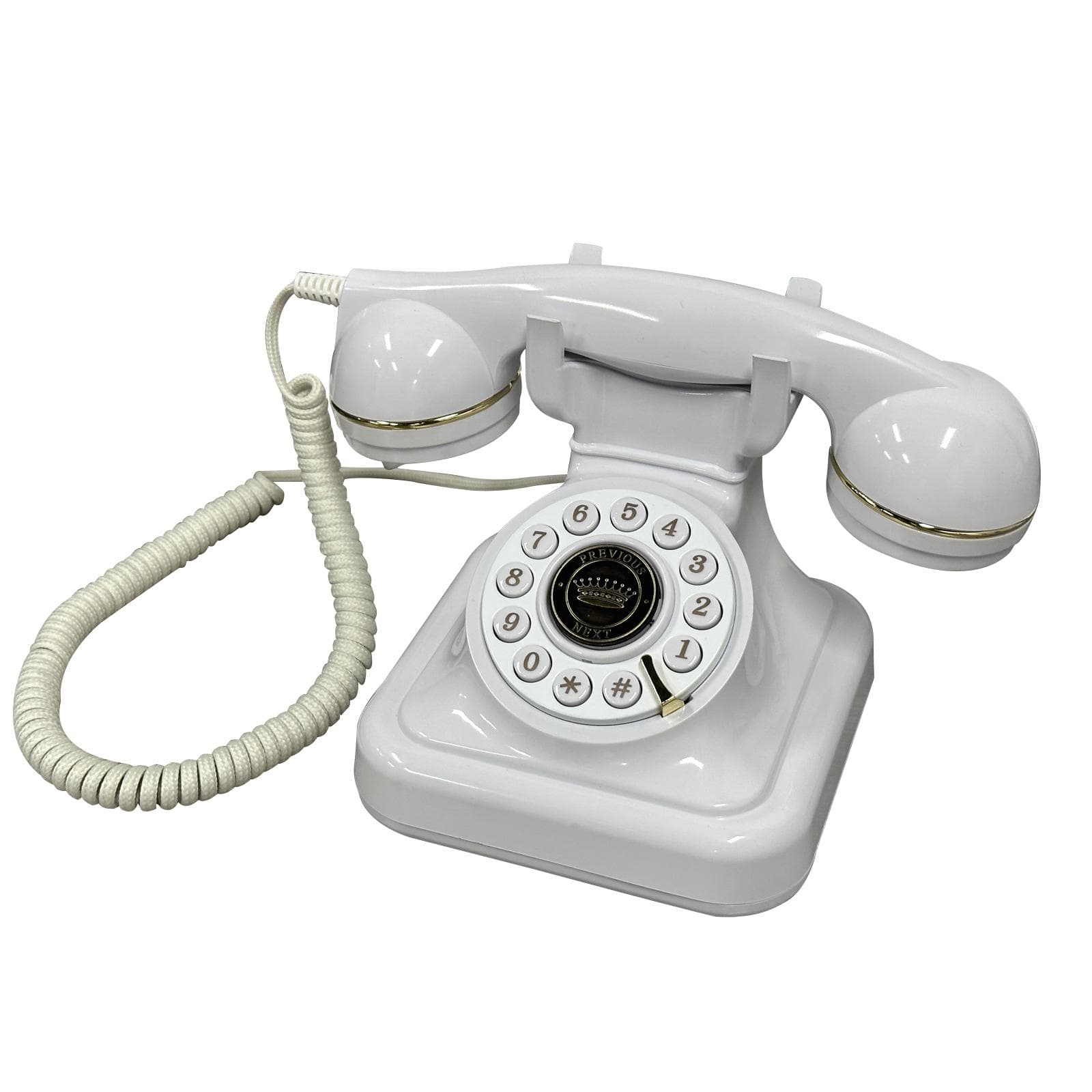 Audio Message Book Voice Record Vintage Telephone Recorder Wedding Phone Customized with Voicemail 8G white
