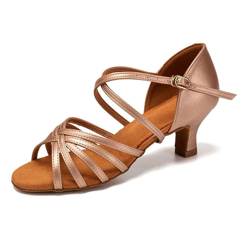 Fashion Latin Dance Shoes Waltz Jazz Latin Indoor Dance Shoes Women Girls Professional Medium Heeled Ball Party Dance Shoes Heeled 5CM 39 bronze