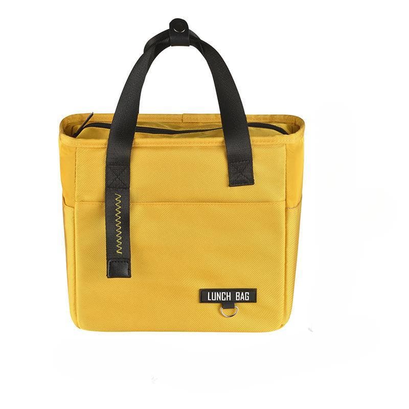 Insulated Bento Lunch Box Thermal Bag Large Capacity Food Zipper Storage Bags Container for Women Cooler Travel Picnic Handbags yellow