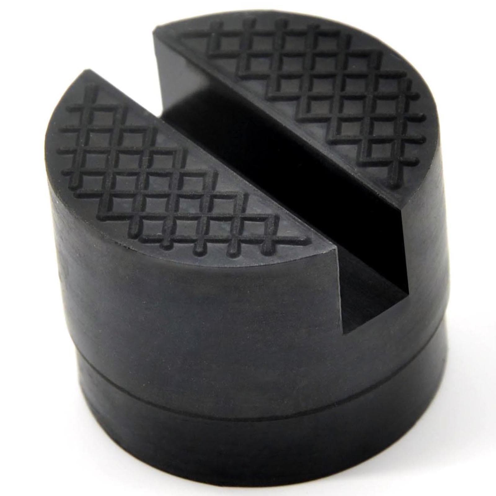 Floor Slotted Car Rubber Jack Pad Frame Protector Adapter Jacking Tool Pinch Weld Side Lifting Disk black